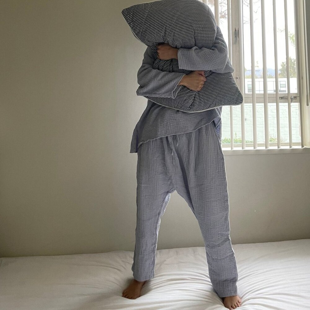 April Meets October August Pants in Pale Blue L/XL